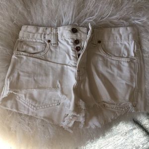 Free people denim white shorts